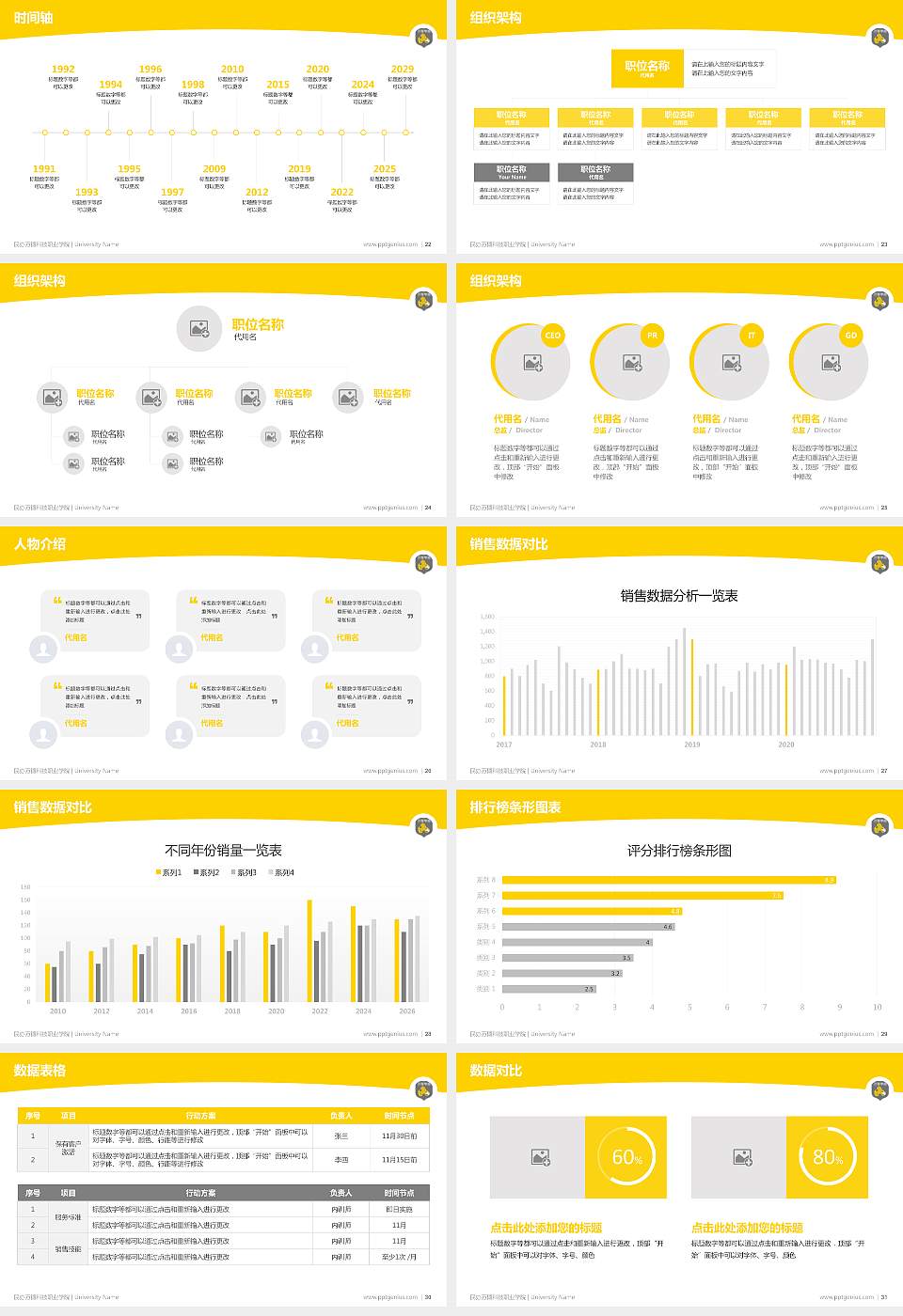 民办万博科技职业学院学术汇报/学术交流研讨会通用PPT模板下载16:9格式幻灯片预览图4