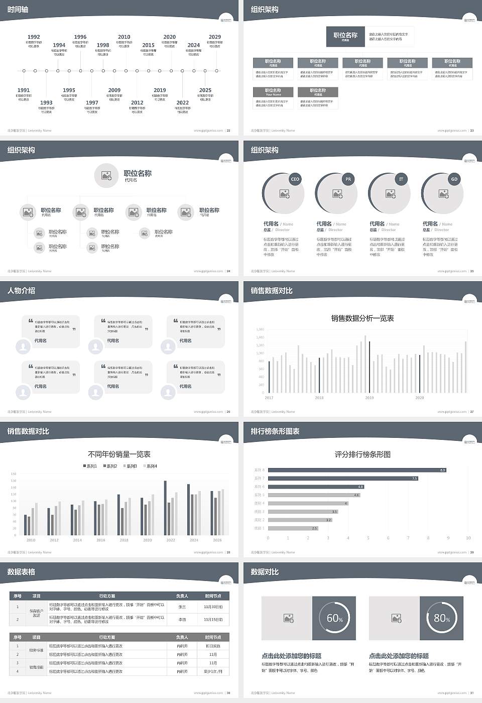 北京服装学院学术汇报/学术交流研讨会通用PPT模板下载16:9格式幻灯片预览图4