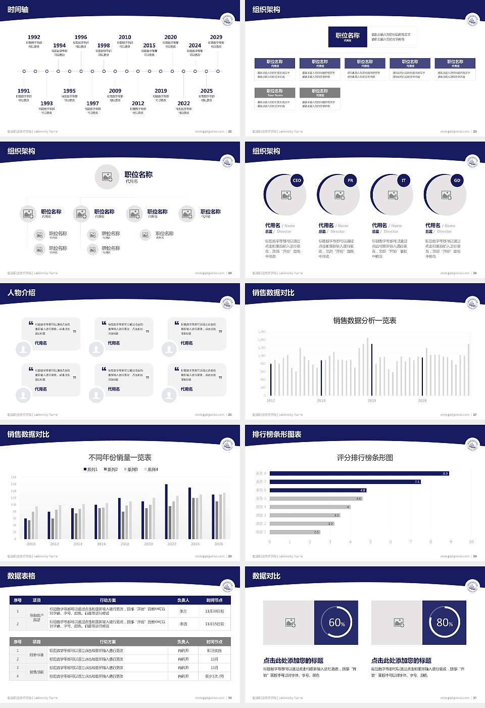 临汾职业技术学院学术汇报/学术交流研讨会通用PPT模板下载16:9格式幻灯片预览图4