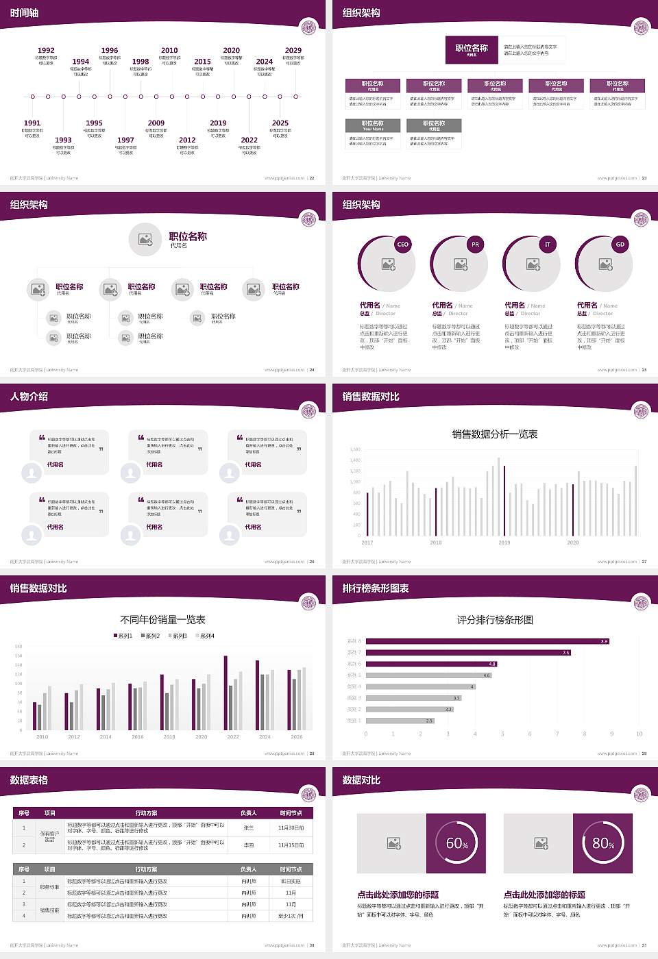 南开大学滨海学院学术汇报/学术交流研讨会通用PPT模板下载16:9格式幻灯片预览图4