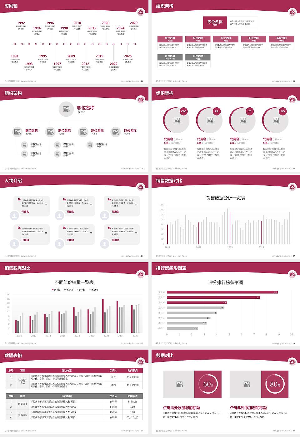 四川护理职业学院学术汇报/学术交流研讨会通用PPT模板下载16:9格式幻灯片预览图4