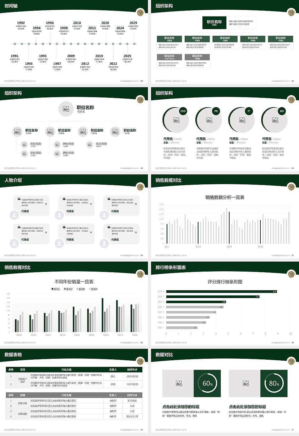 山东交通职业学院学术汇报/学术交流研讨会通用PPT模板下载16:9格式幻灯片预览图4