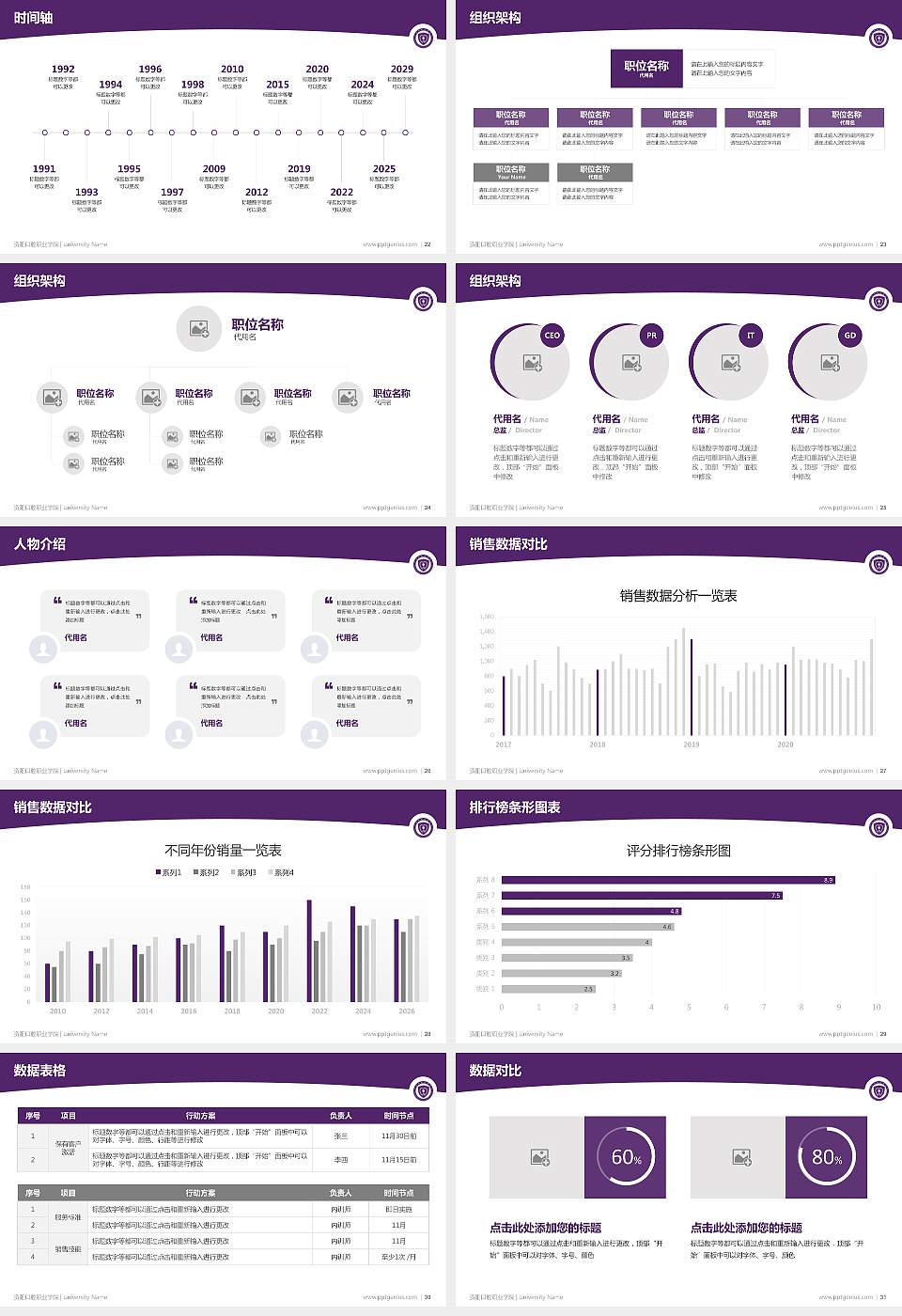 资阳口腔职业学院学术汇报/学术交流研讨会通用PPT模板下载16:9格式幻灯片预览图4
