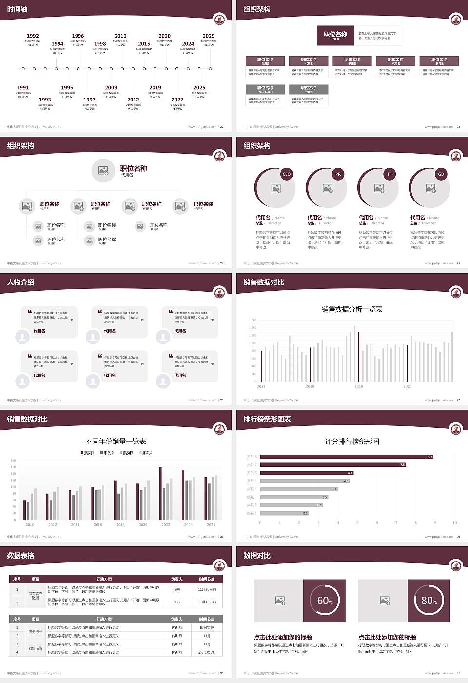 中山火炬职业技术学院学术汇报/学术交流研讨会通用PPT模板下载16:9格式幻灯片预览图4