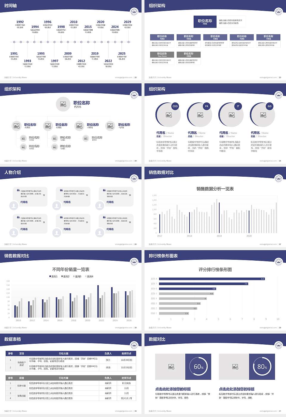 安徽大学学术汇报/学术交流研讨会通用PPT模板下载16:9格式幻灯片预览图4