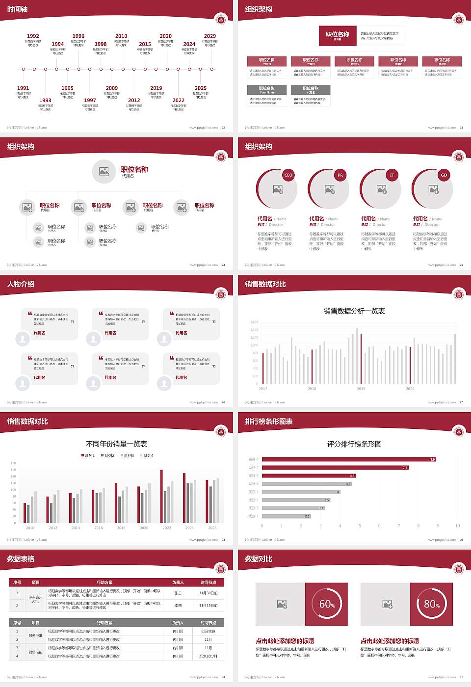 泸州医学院学术汇报/学术交流研讨会通用PPT模板下载16:9格式幻灯片预览图4