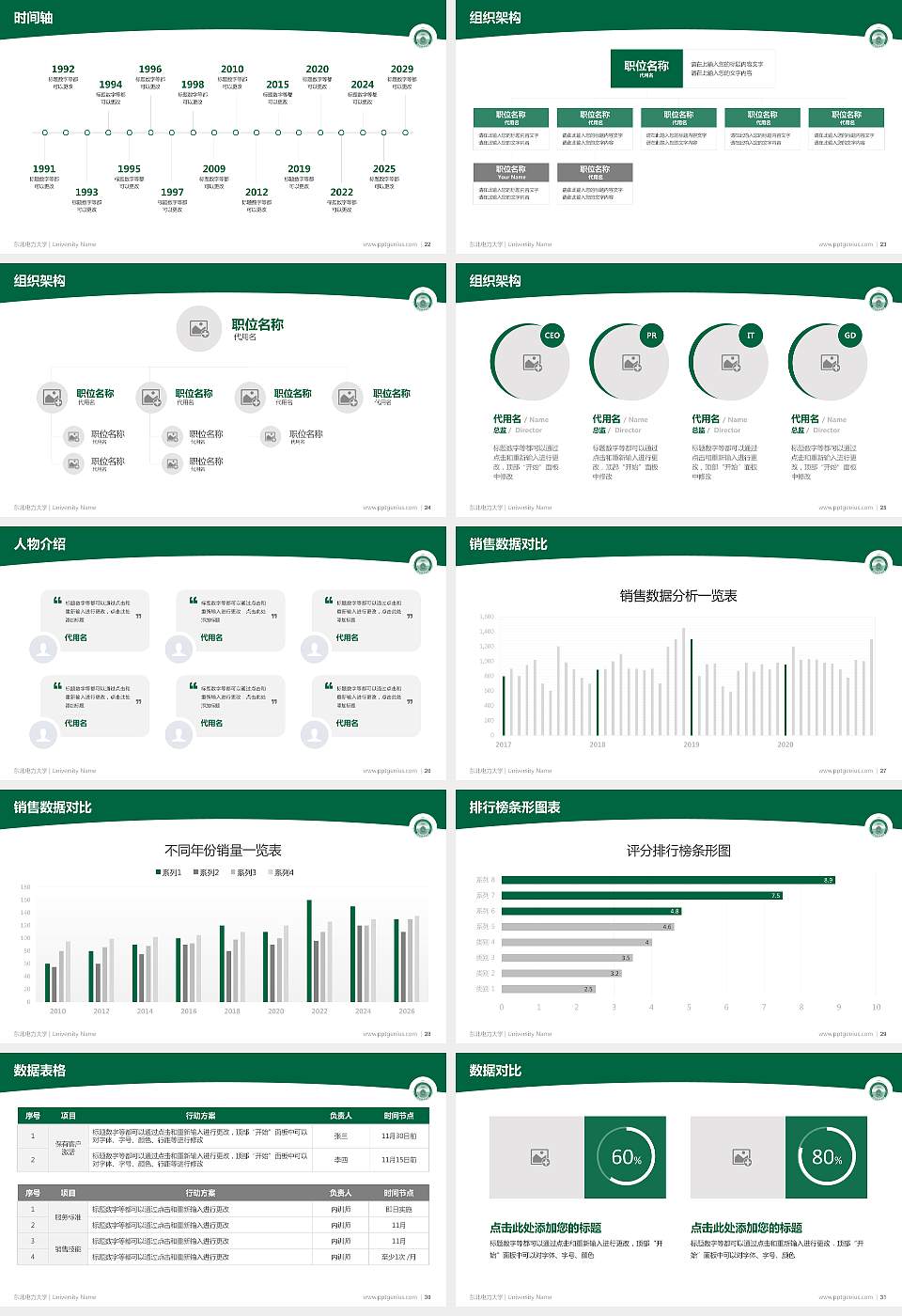 东北电力大学学术汇报/学术交流研讨会通用PPT模板下载16:9格式幻灯片预览图4