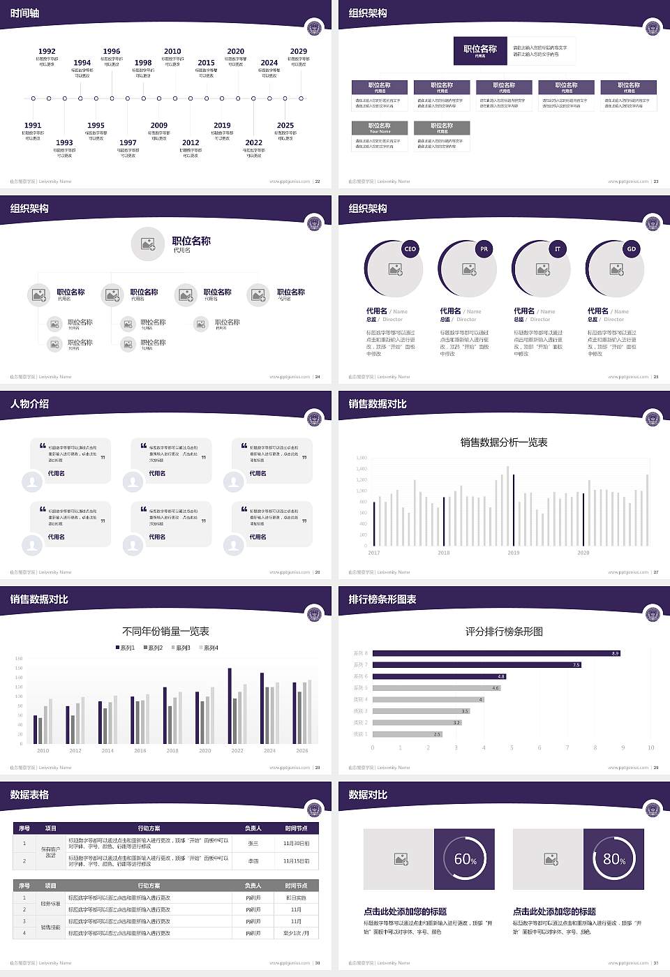 山东警察学院学术汇报/学术交流研讨会通用PPT模板下载16:9格式幻灯片预览图4