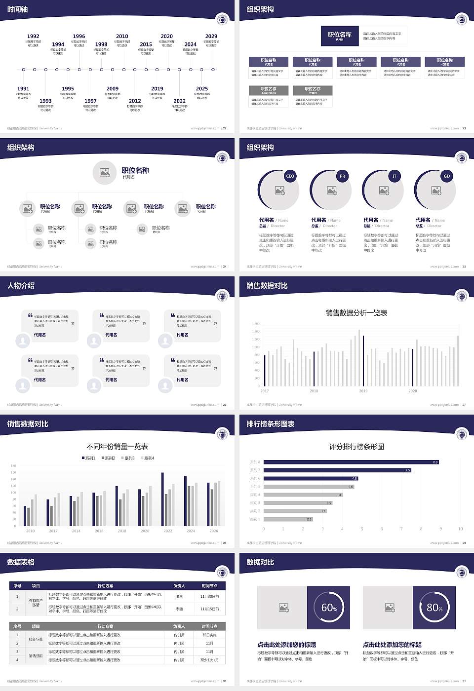 成都银杏酒店管理学院学术汇报/学术交流研讨会通用PPT模板下载16:9格式幻灯片预览图4