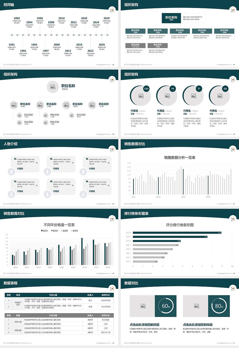 四川化工职业技术学院学术汇报/学术交流研讨会通用PPT模板下载16:9格式幻灯片预览图4