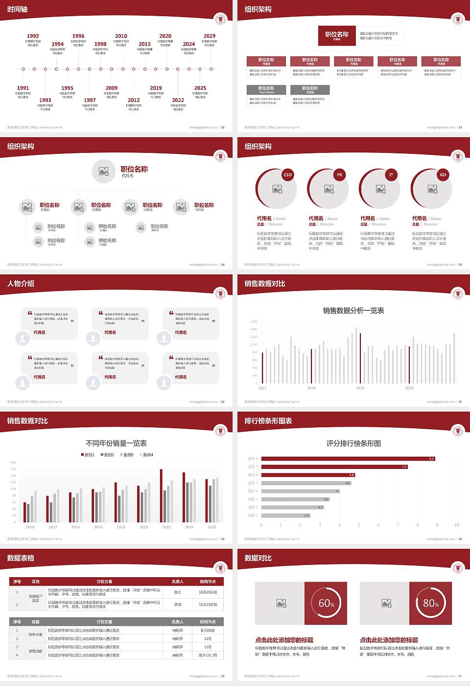 天津财经大学珠江学院学术汇报/学术交流研讨会通用PPT模板下载16:9格式幻灯片预览图4