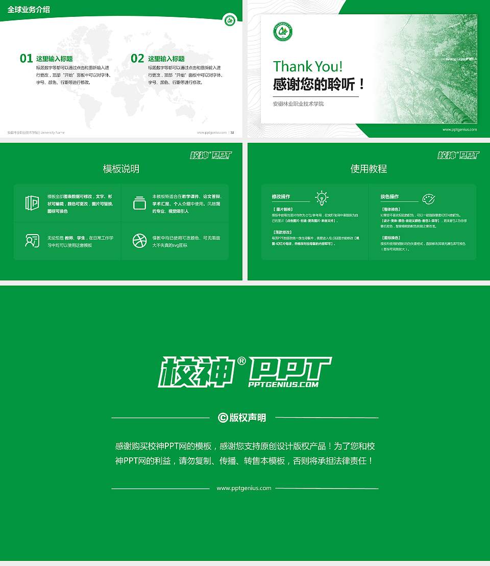 安徽林业职业技术学院学术汇报/学术交流研讨会通用PPT模板下载16:9格式幻灯片预览图5