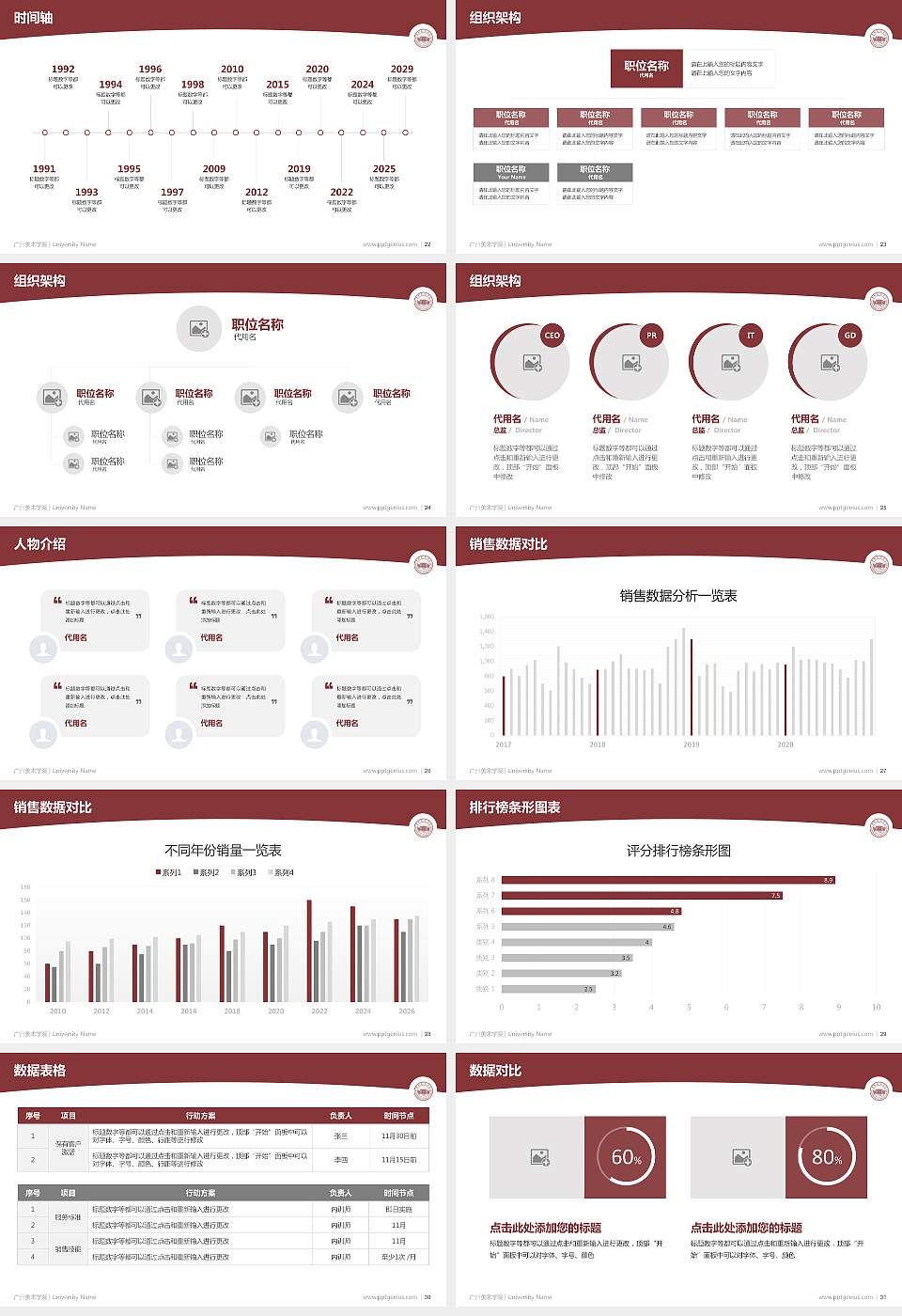 广州美术学院学术汇报/学术交流研讨会通用PPT模板下载16:9格式幻灯片预览图4