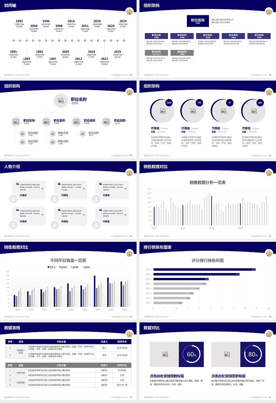 台湾中山大学学术汇报/学术交流研讨会通用PPT模板下载16:9格式幻灯片预览图4