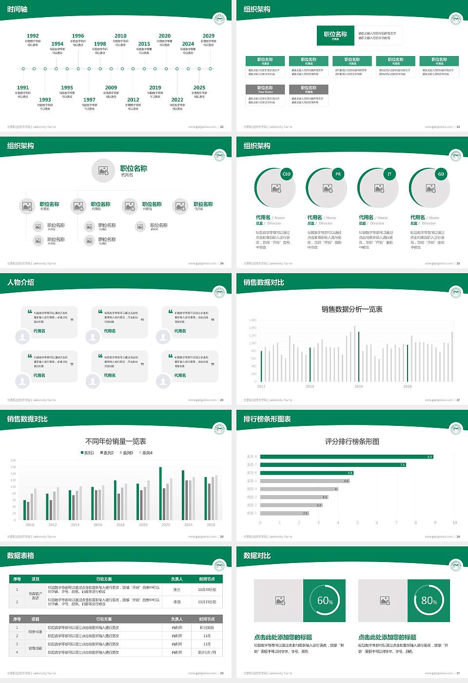 长春职业技术学院学术汇报/学术交流研讨会通用PPT模板下载16:9格式幻灯片预览图4