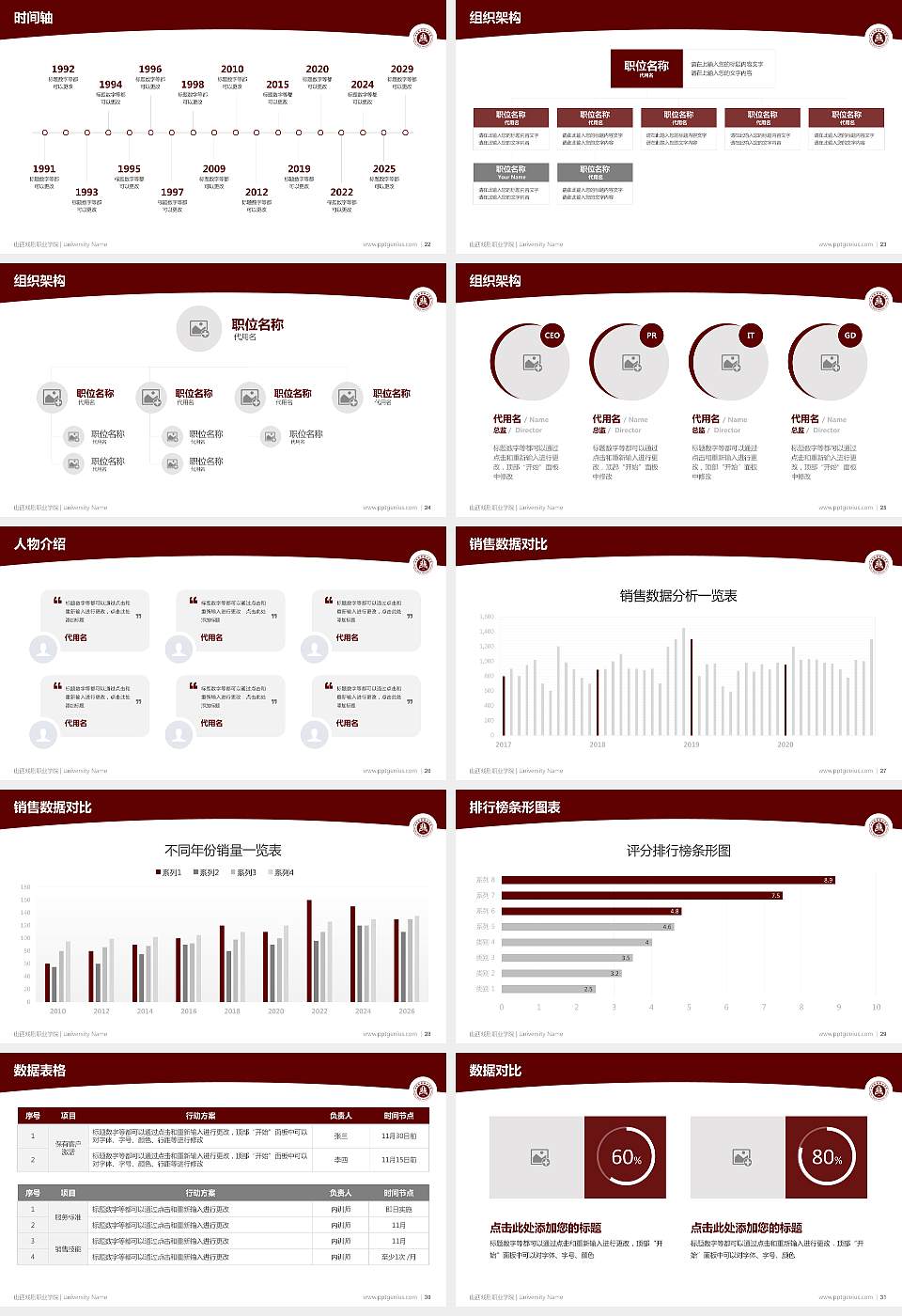 山西戏剧职业学院学术汇报/学术交流研讨会通用PPT模板下载16:9格式幻灯片预览图4