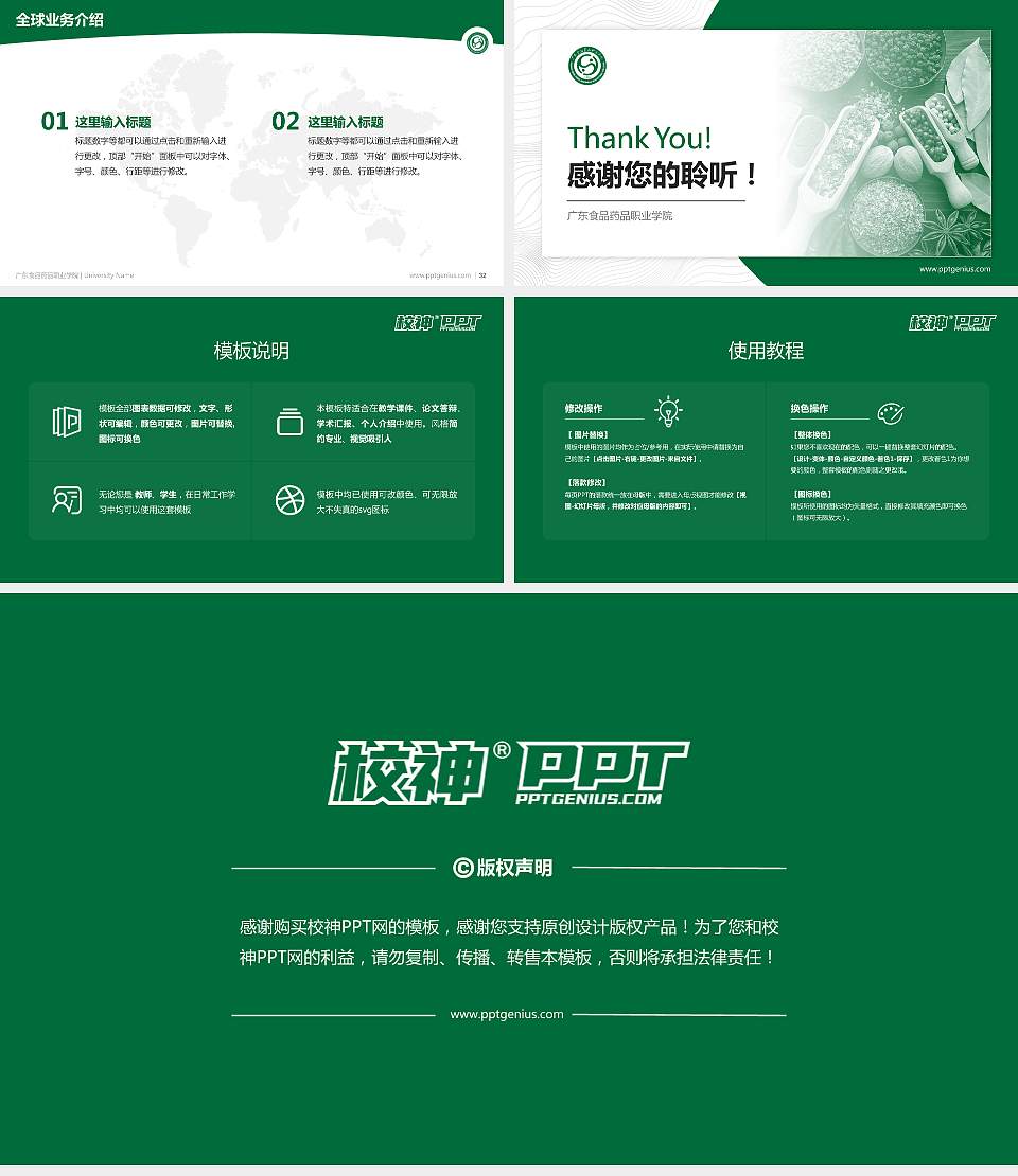 广东食品药品职业学院学术汇报/学术交流研讨会通用PPT模板下载16:9格式幻灯片预览图5