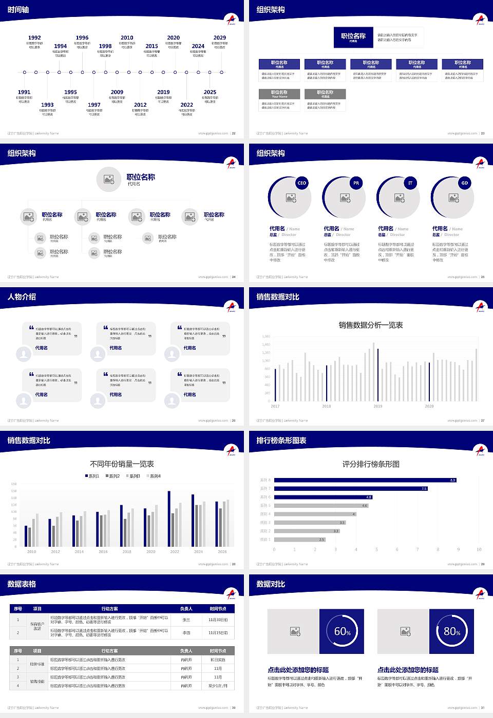 辽宁广告职业学院学术汇报/学术交流研讨会通用PPT模板下载16:9格式幻灯片预览图4