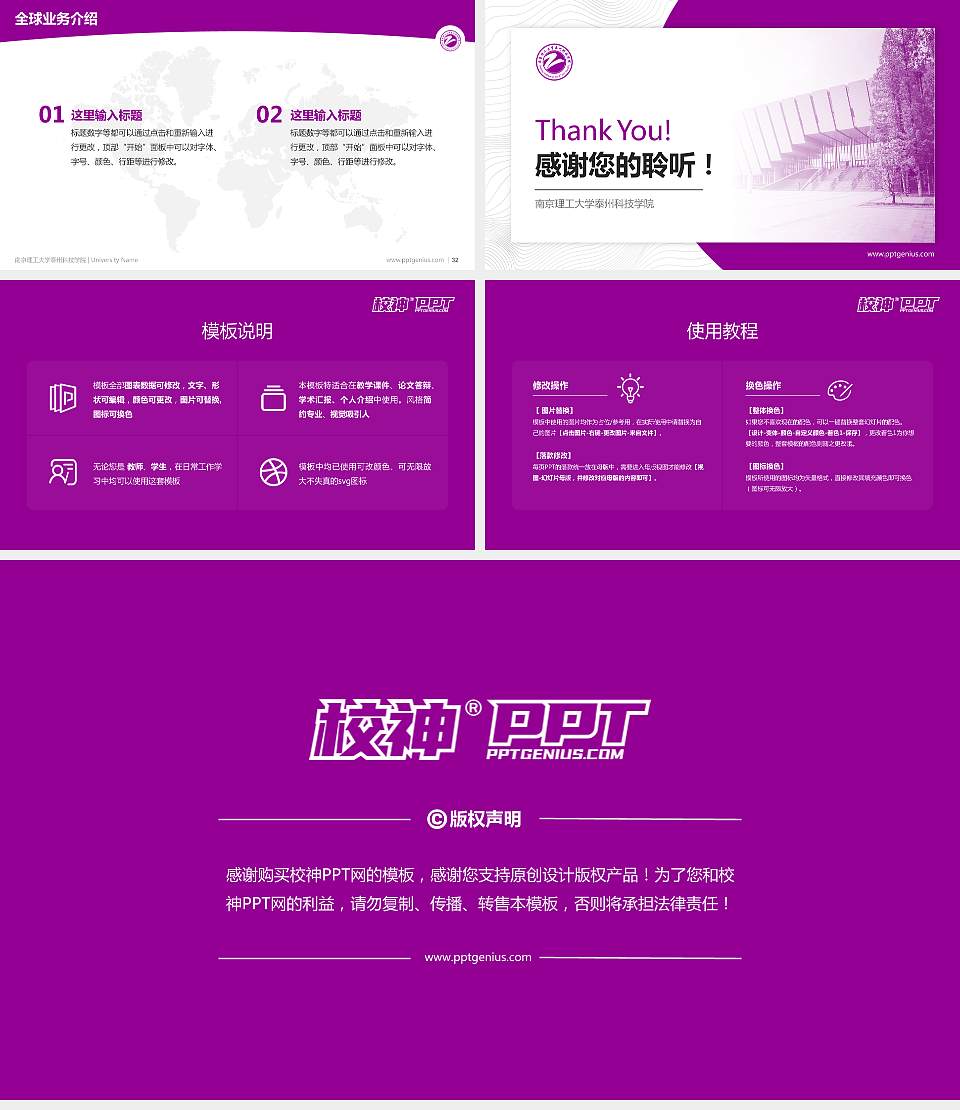 南京理工大学泰州科技学院学术汇报/学术交流研讨会通用PPT模板下载16:9格式幻灯片预览图5