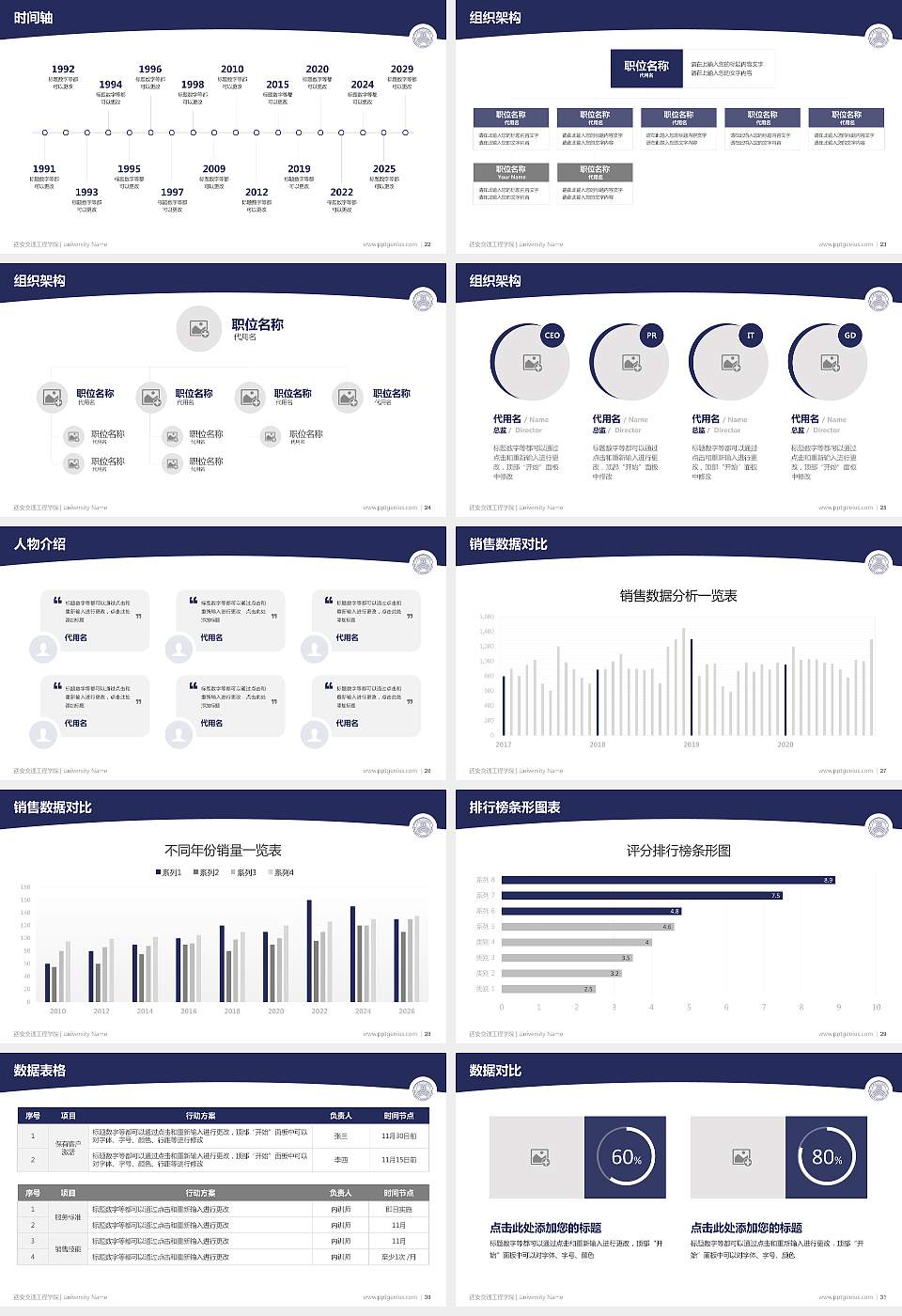 西安交通工程学院学术汇报/学术交流研讨会通用PPT模板下载16:9格式幻灯片预览图4