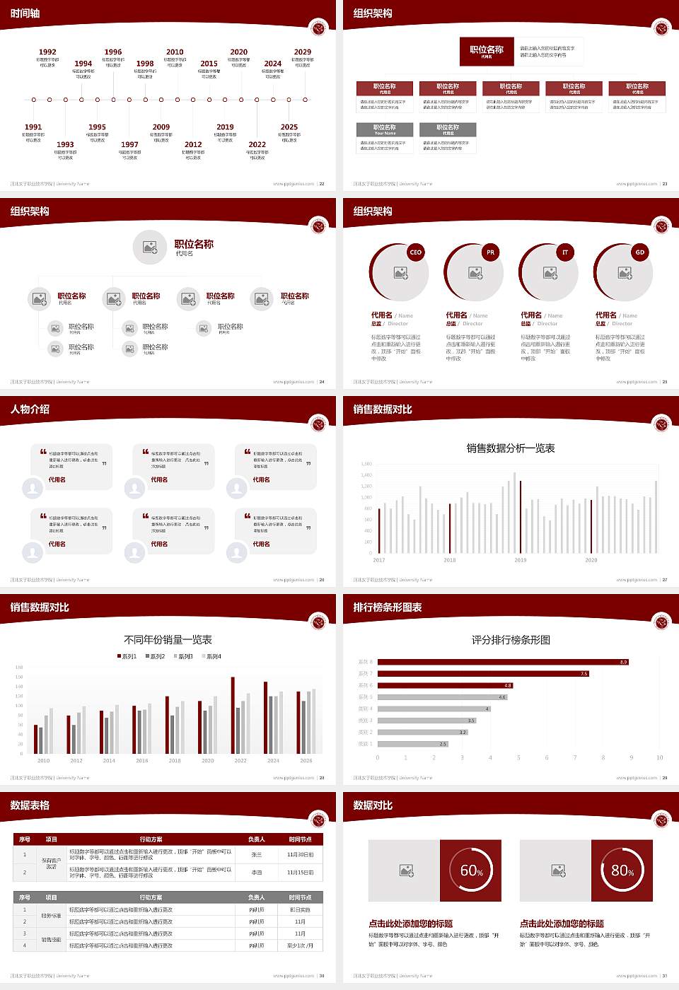 河北女子职业技术学院学术汇报/学术交流研讨会通用PPT模板下载16:9格式幻灯片预览图4