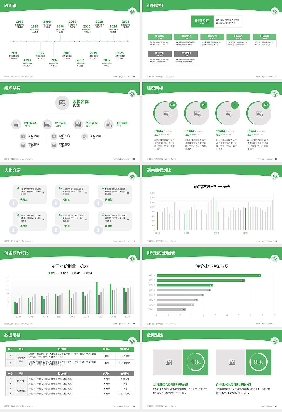濮阳职业技术学院学术汇报/学术交流研讨会通用PPT模板下载16:9格式幻灯片预览图4