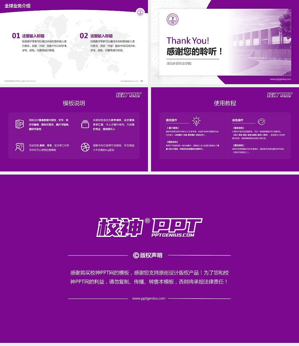 湖北体育职业学院学术汇报/学术交流研讨会通用PPT模板下载16:9格式幻灯片预览图5