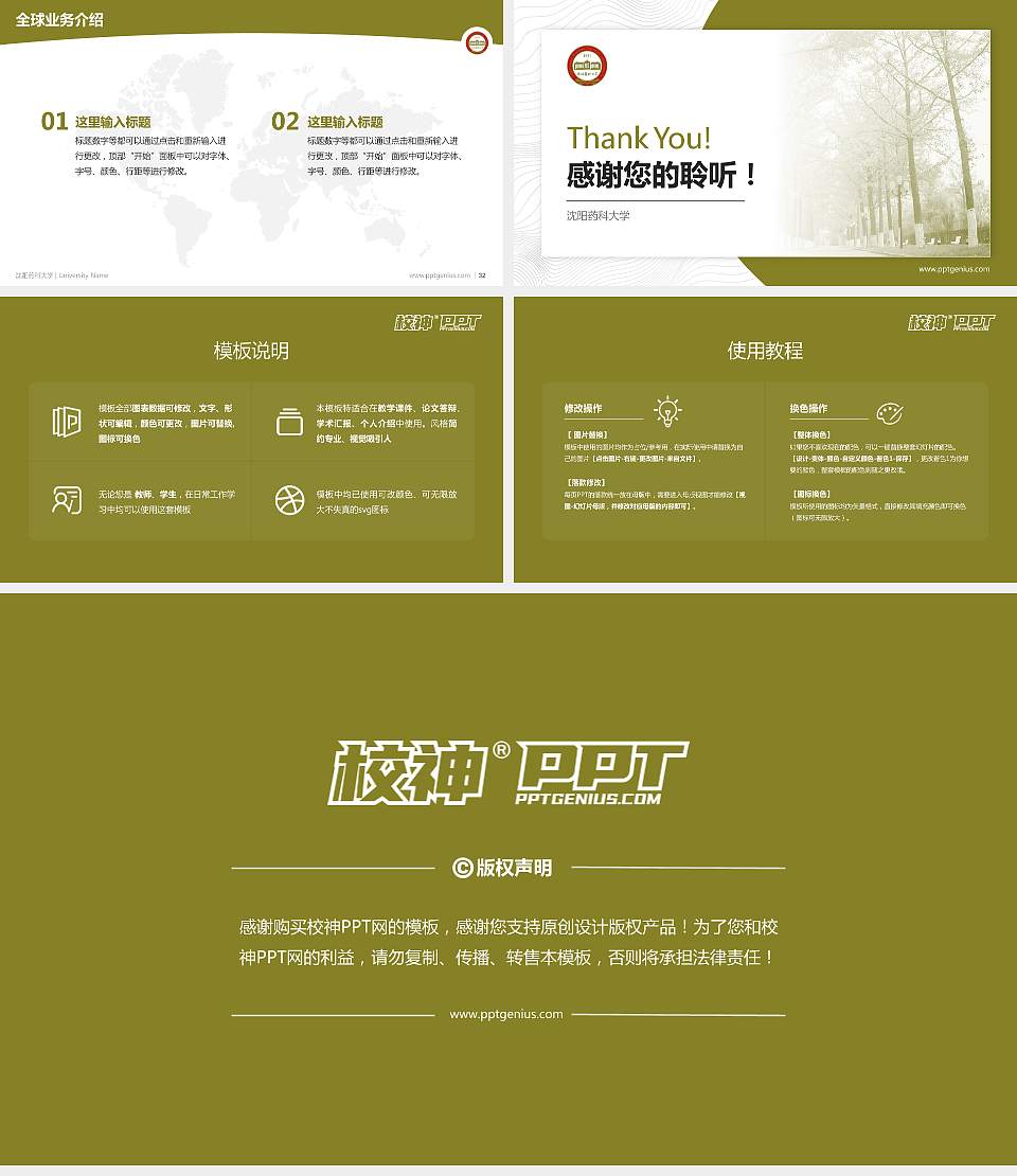 沈阳药科大学学术汇报/学术交流研讨会通用PPT模板下载16:9格式幻灯片预览图5