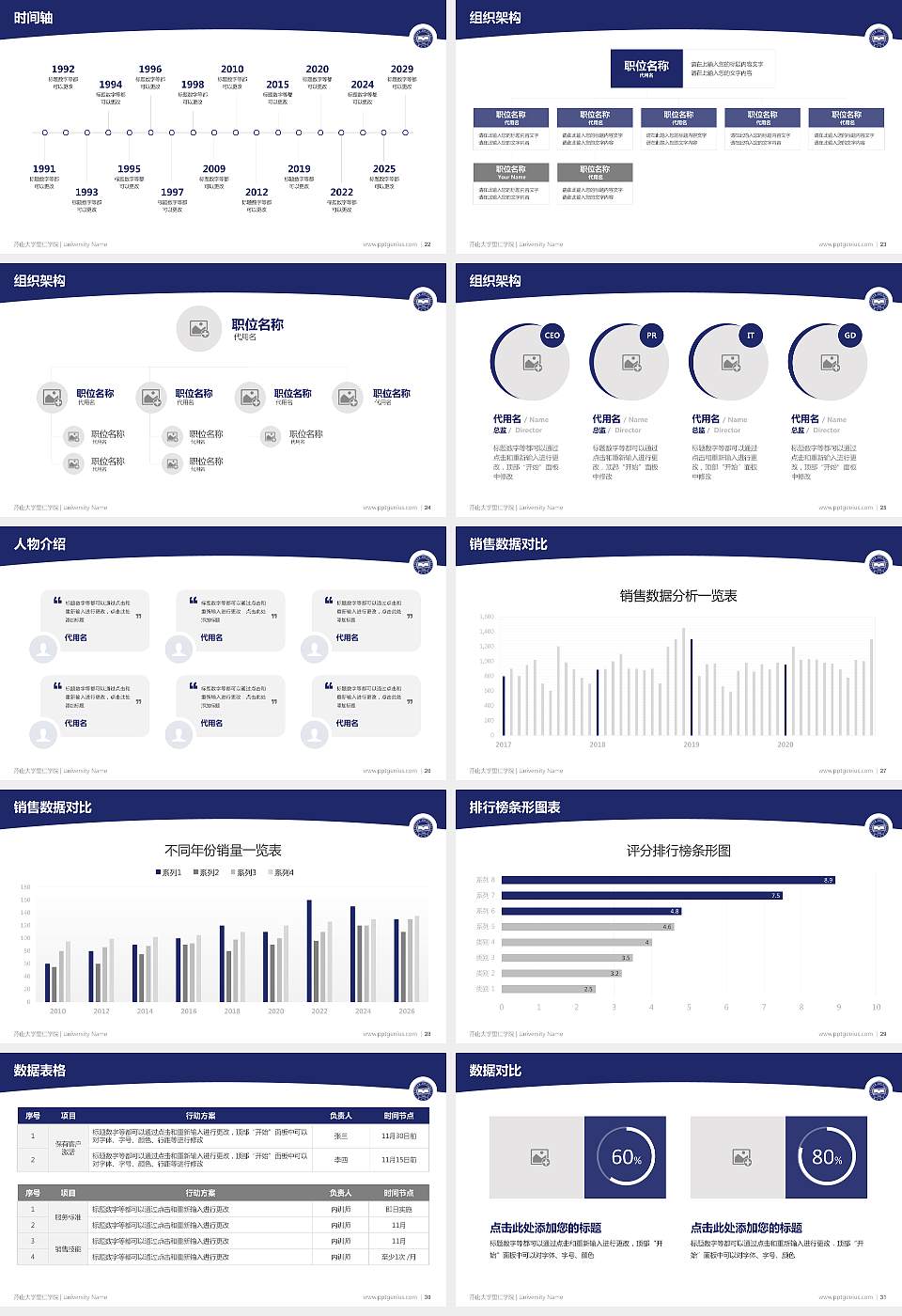 燕山大学里仁学院学术汇报/学术交流研讨会通用PPT模板下载16:9格式幻灯片预览图4