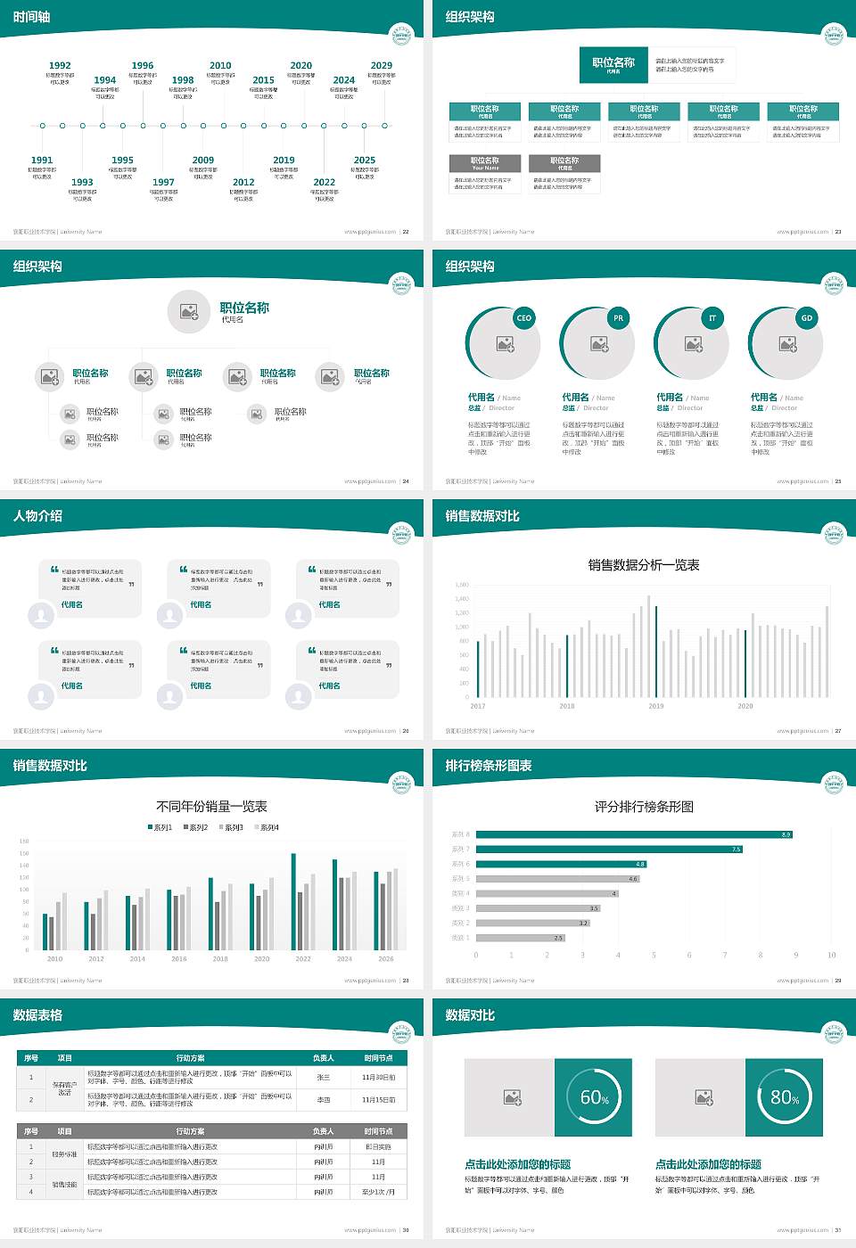 襄阳职业技术学院学术汇报/学术交流研讨会通用PPT模板下载16:9格式幻灯片预览图4