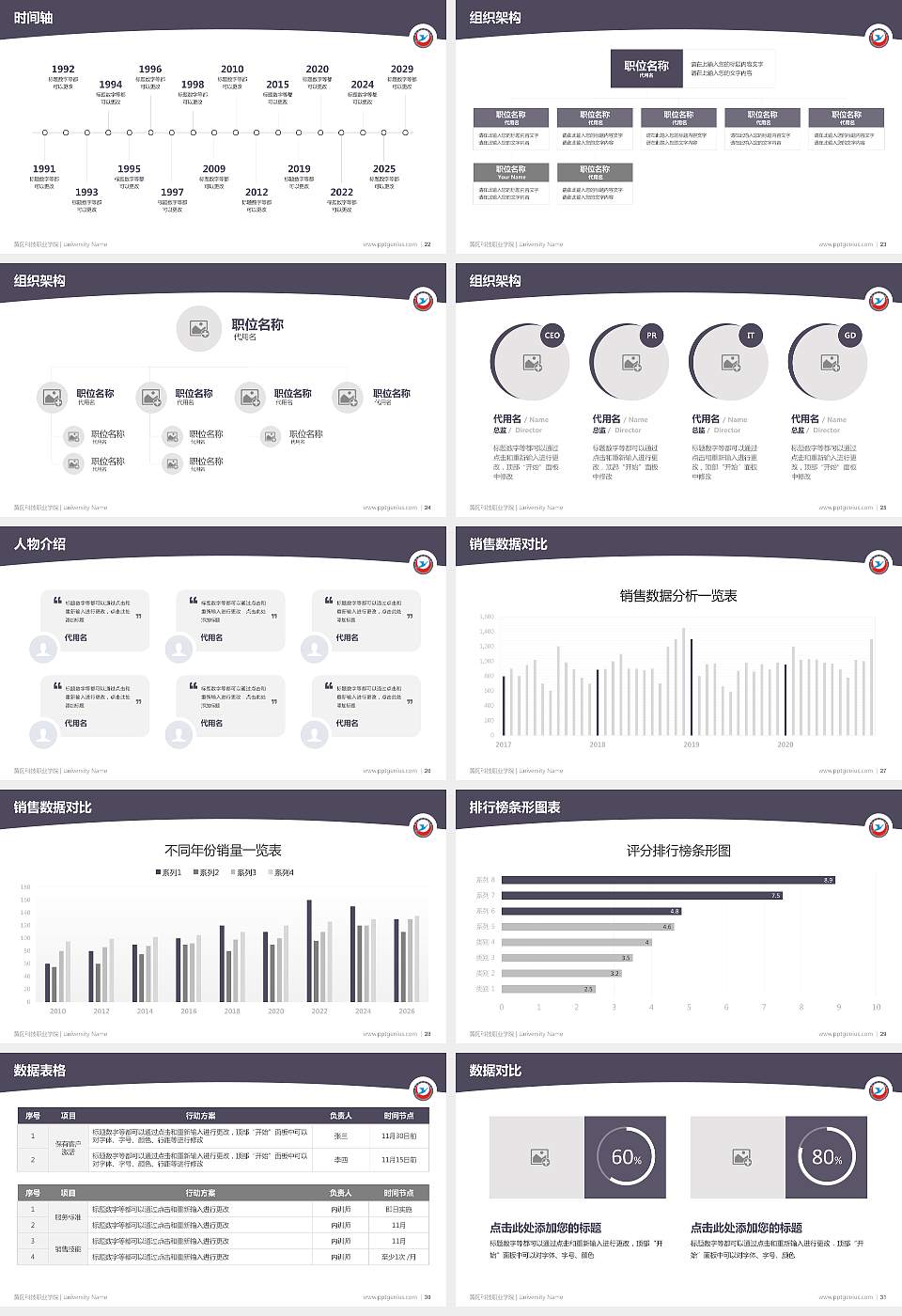 黄冈科技职业学院学术汇报/学术交流研讨会通用PPT模板下载16:9格式幻灯片预览图4