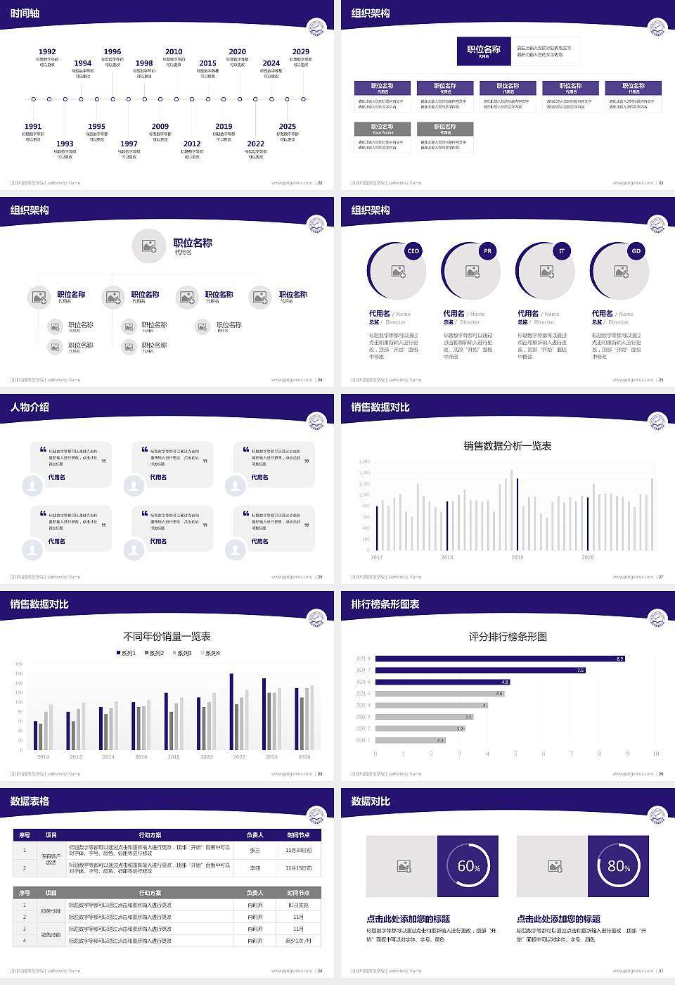 河北科技师范学院学术汇报/学术交流研讨会通用PPT模板下载16:9格式幻灯片预览图4