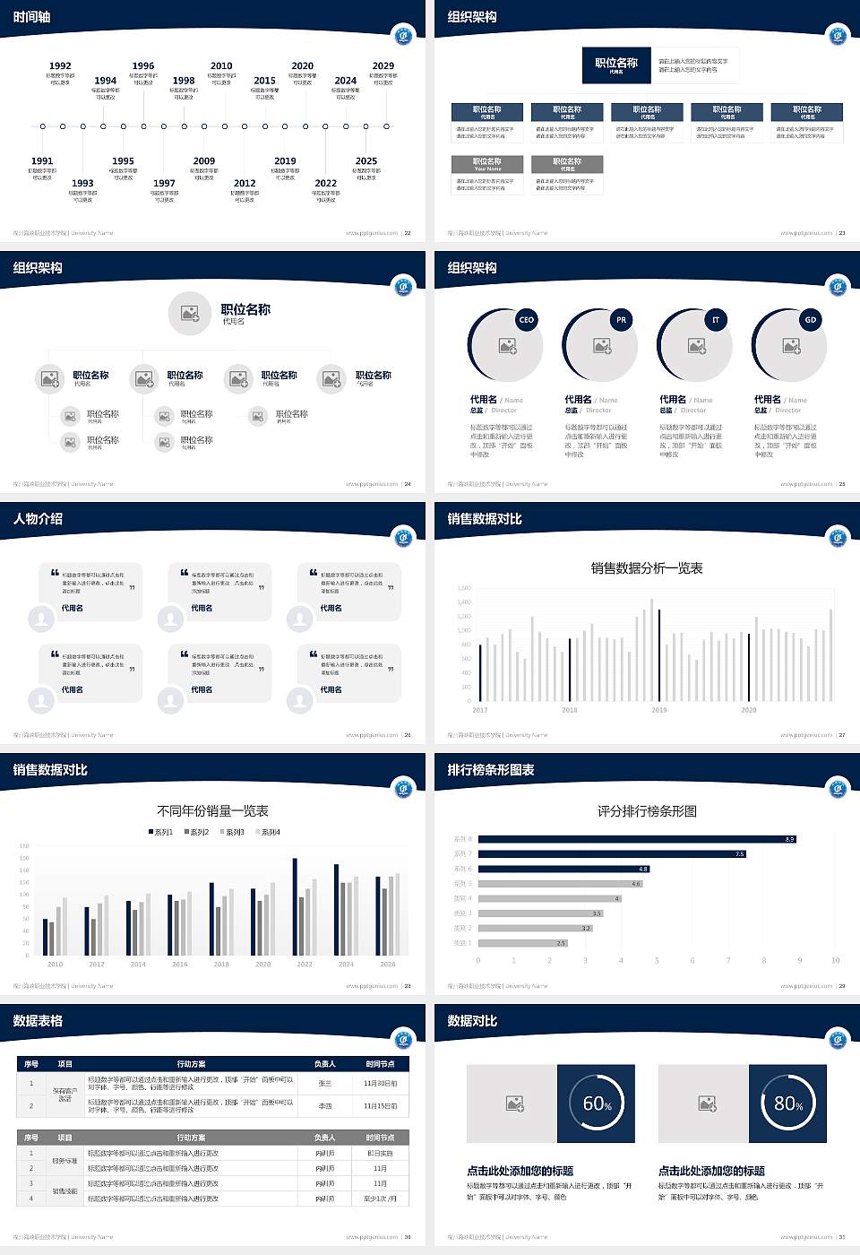 福州海峡职业技术学院学术汇报/学术交流研讨会通用PPT模板下载16:9格式幻灯片预览图4