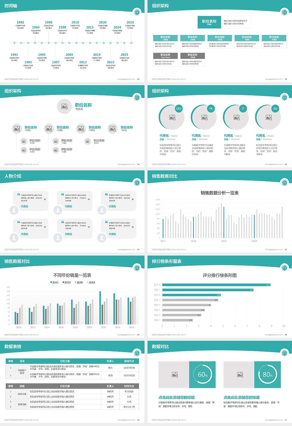 浙江汽车职业技术学院学术汇报/学术交流研讨会通用PPT模板下载16:9格式幻灯片预览图4
