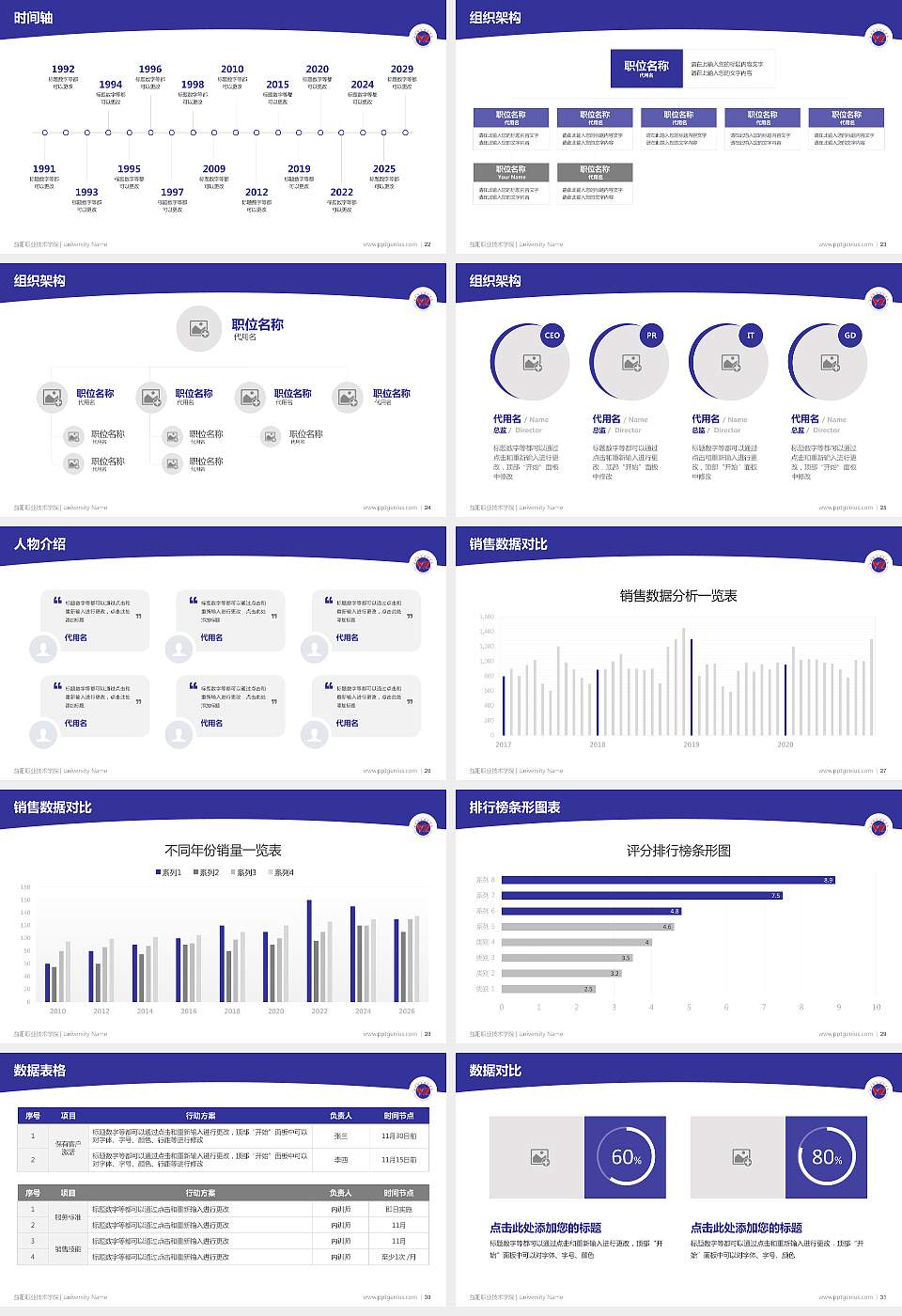 益阳职业技术学院学术汇报/学术交流研讨会通用PPT模板下载16:9格式幻灯片预览图4