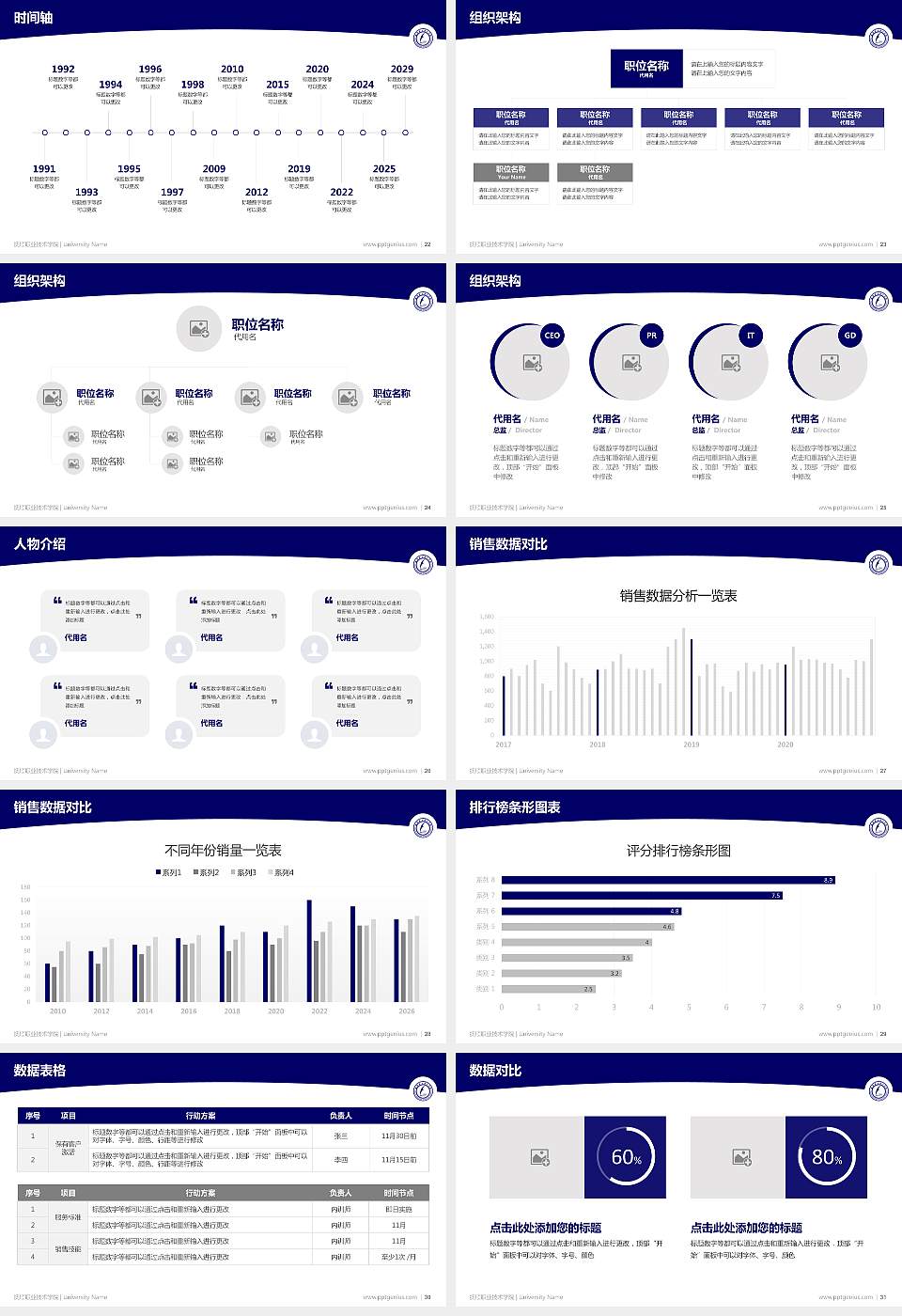 抚顺职业技术学院学术汇报/学术交流研讨会通用PPT模板下载16:9格式幻灯片预览图4