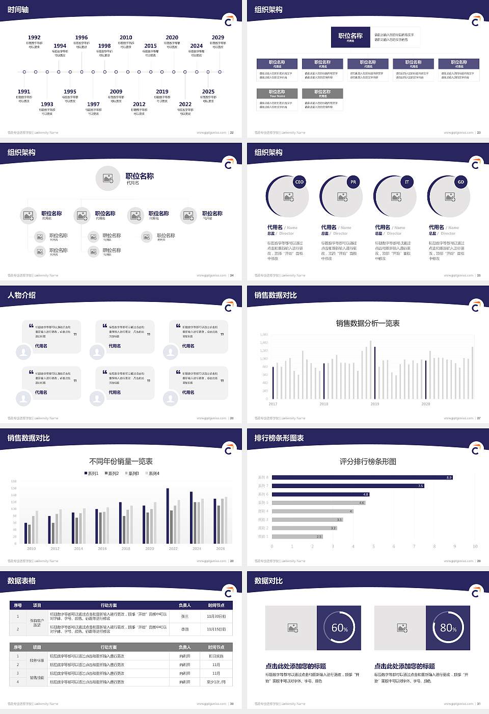 香港专业进修学校学术汇报/学术交流研讨会通用PPT模板下载16:9格式幻灯片预览图4