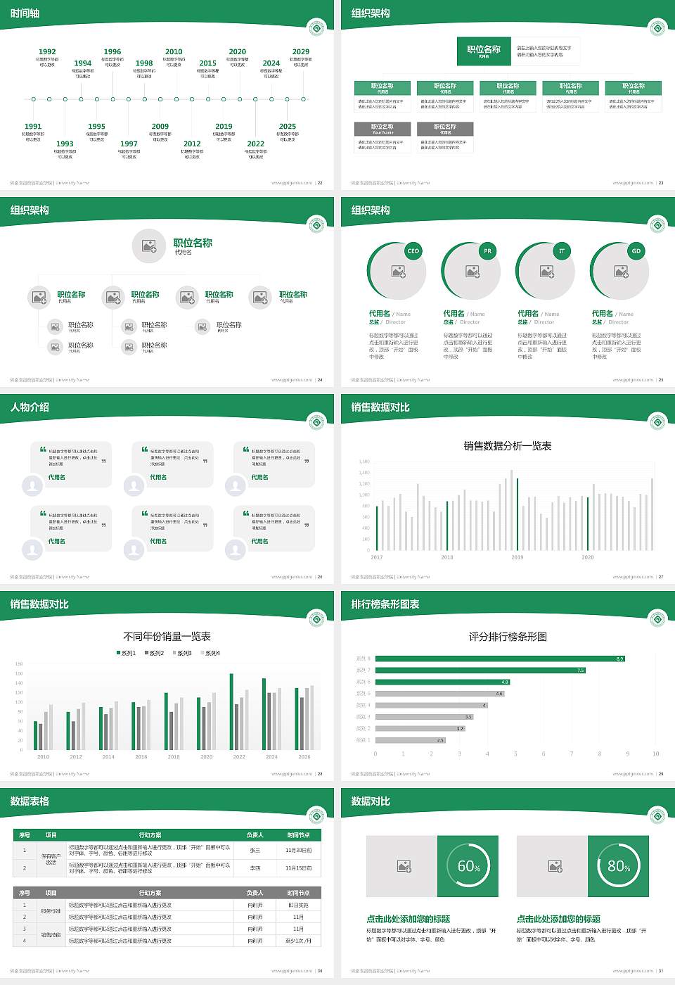 湖南食品药品职业学院学术汇报/学术交流研讨会通用PPT模板下载16:9格式幻灯片预览图4