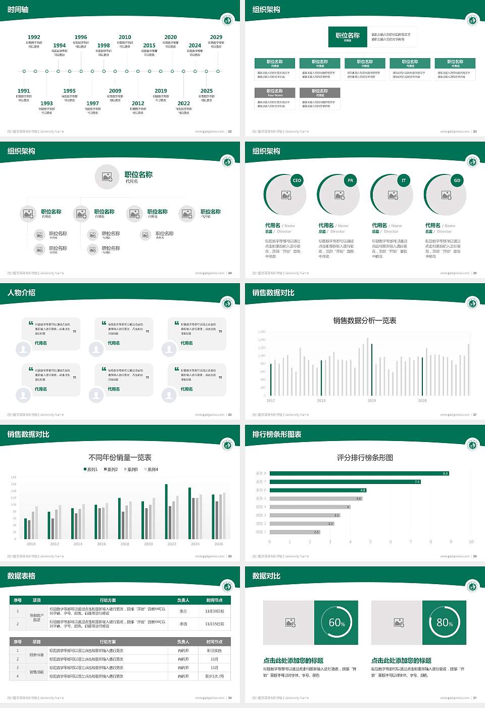 沧州医学高等专科学校学术汇报/学术交流研讨会通用PPT模板下载16:9格式幻灯片预览图4
