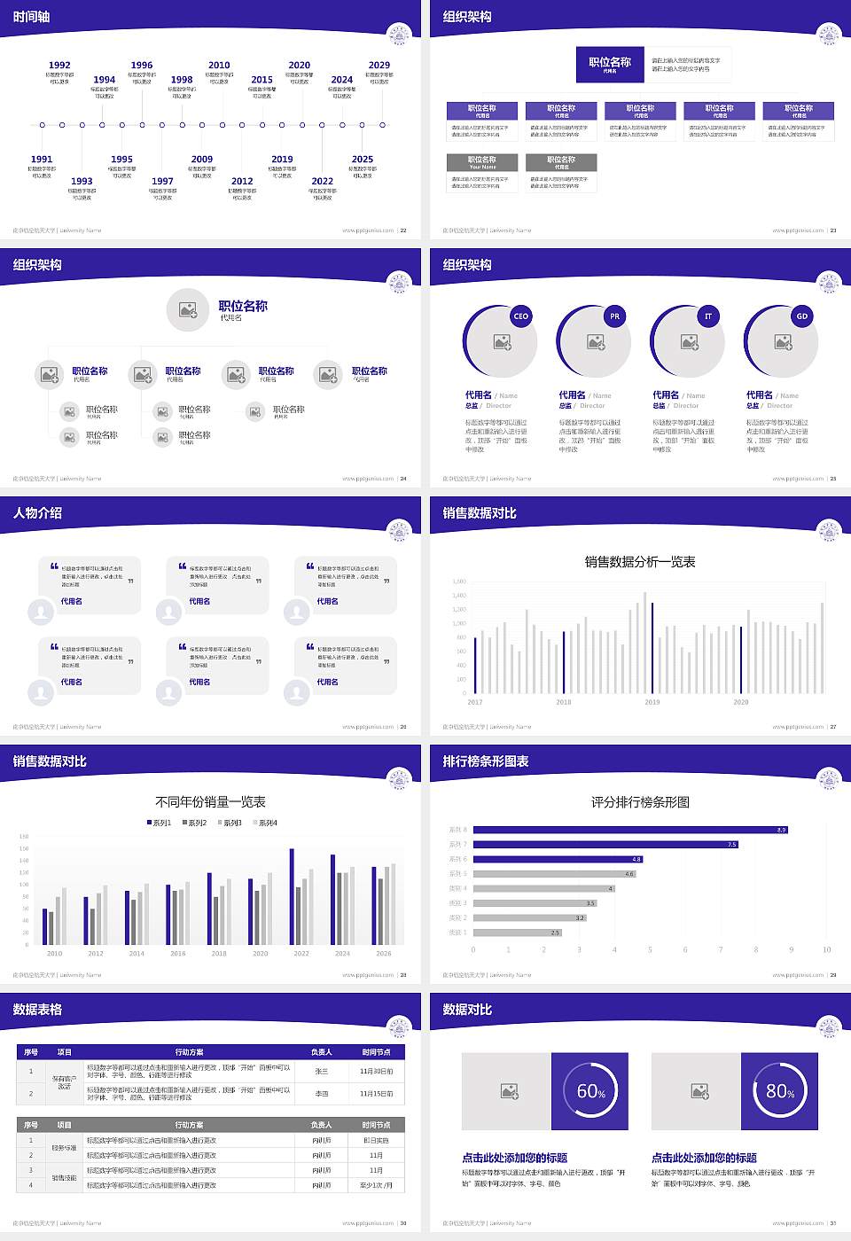 南京航空航天大学学术汇报/学术交流研讨会通用PPT模板下载16:9格式幻灯片预览图4