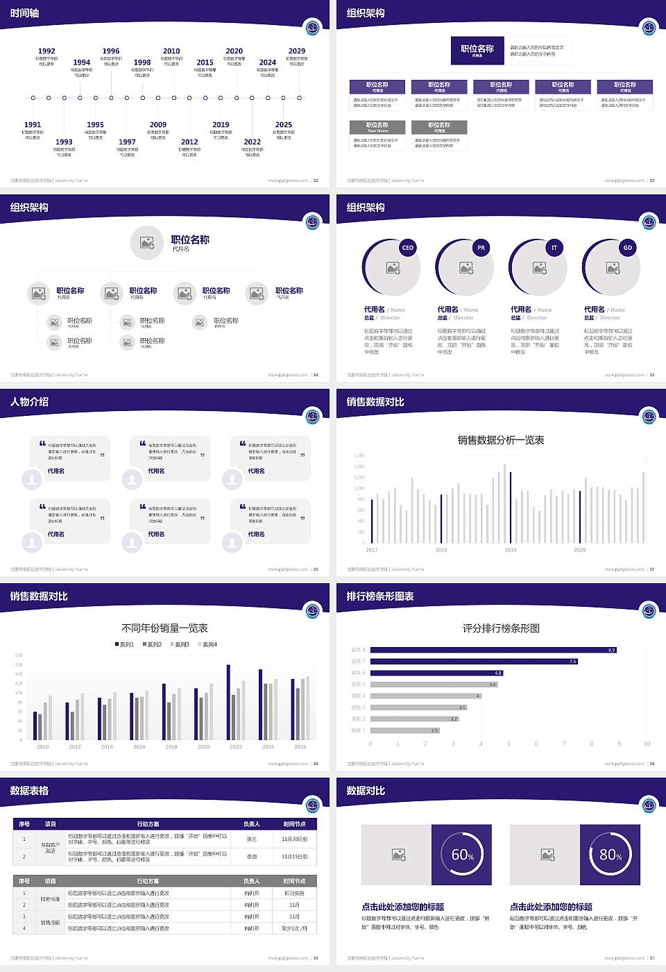 甘肃机电职业技术学院学术汇报/学术交流研讨会通用PPT模板下载16:9格式幻灯片预览图4