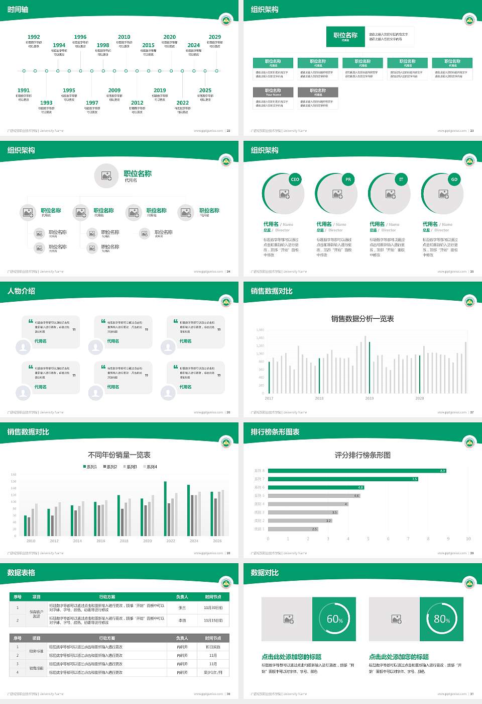 广西经贸职业技术学院学术汇报/学术交流研讨会通用PPT模板下载16:9格式幻灯片预览图4