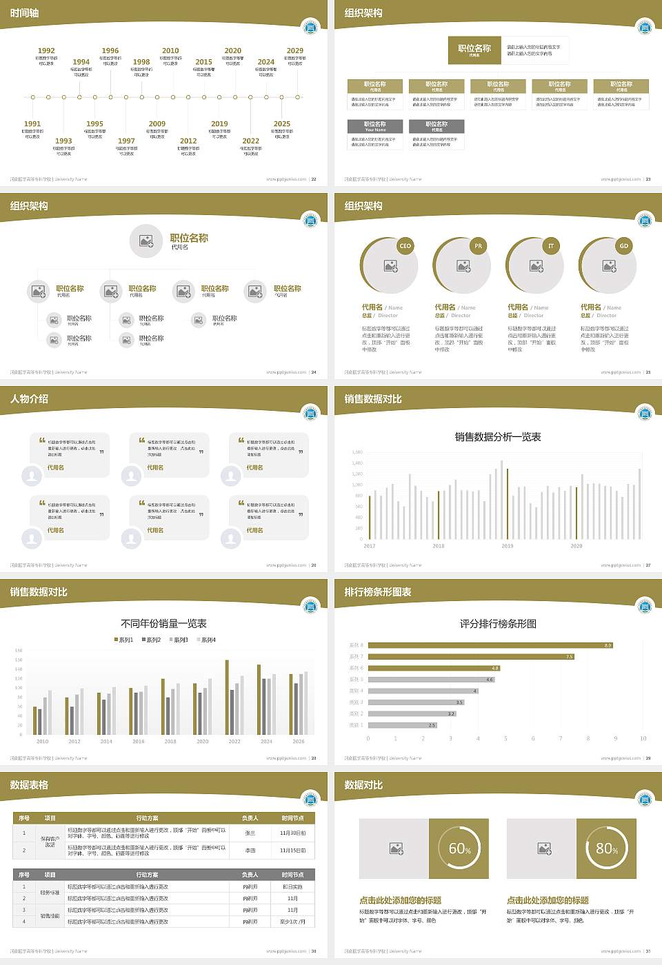 河南医学高等专科学校学术汇报/学术交流研讨会通用PPT模板下载16:9格式幻灯片预览图4