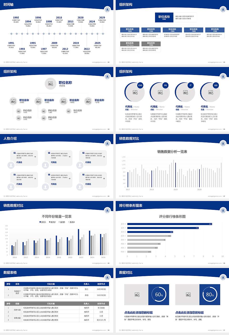 兰州博文科技学院学术汇报/学术交流研讨会通用PPT模板下载16:9格式幻灯片预览图4
