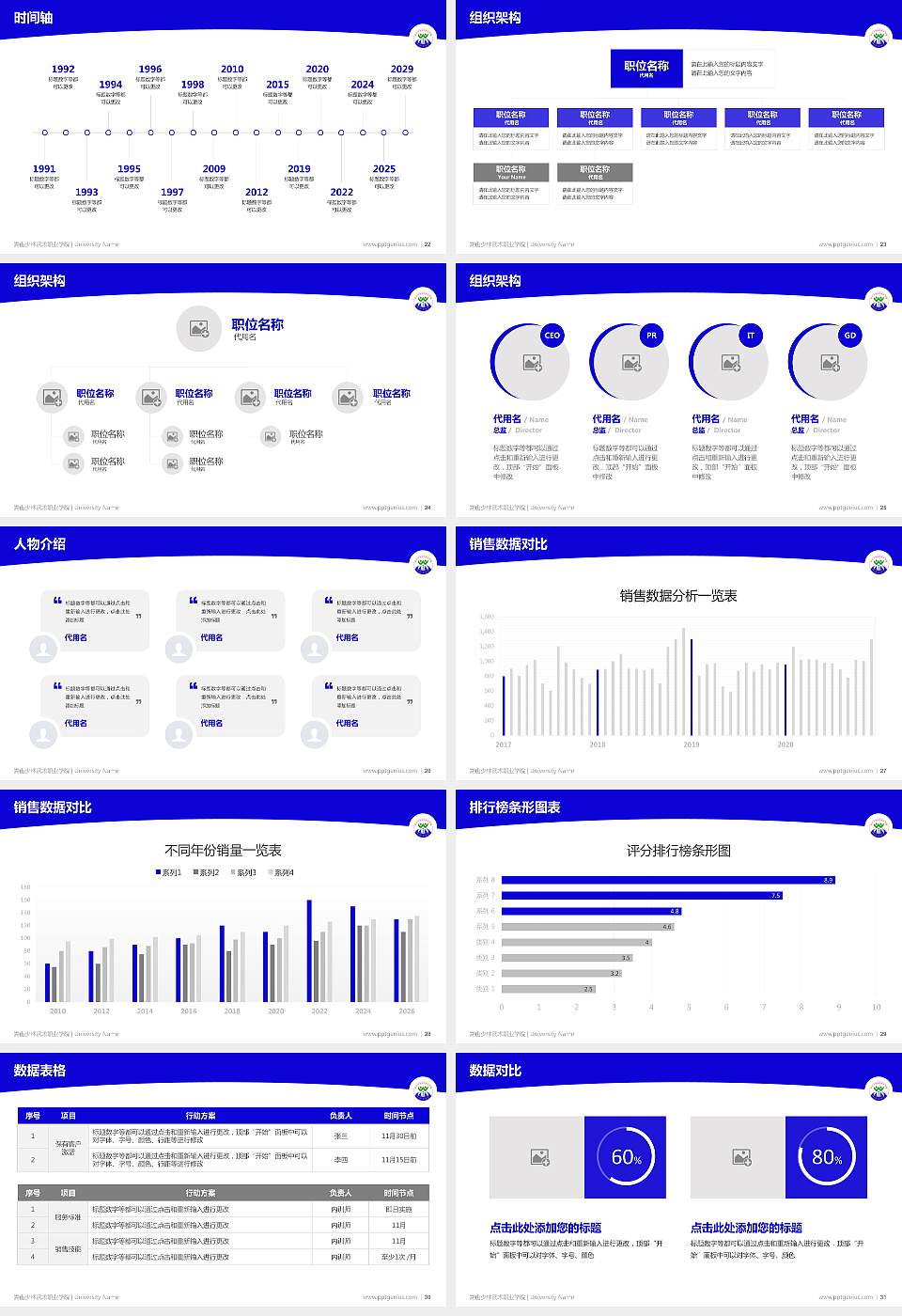 嵩山少林武术职业学院学术汇报/学术交流研讨会通用PPT模板下载16:9格式幻灯片预览图4