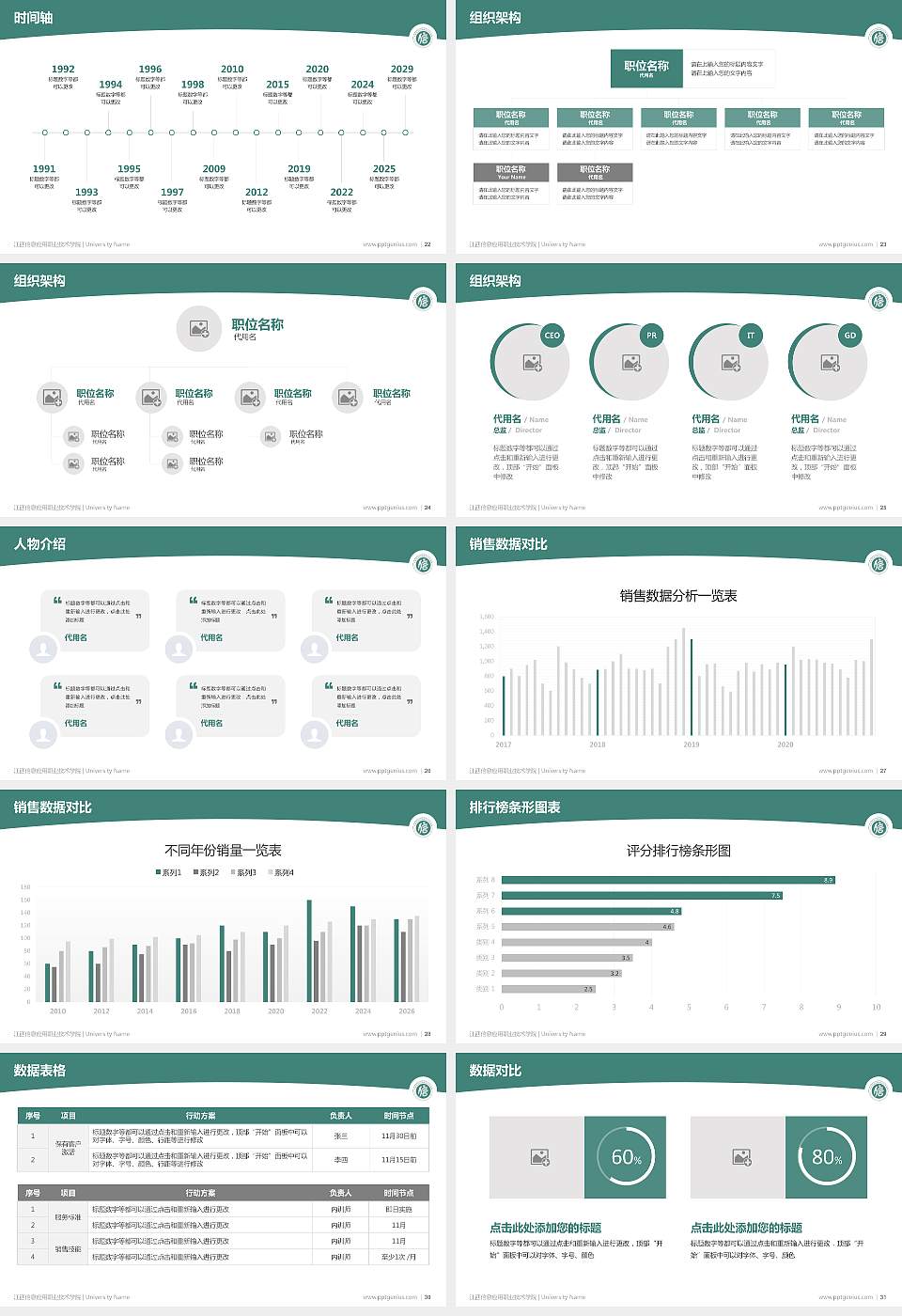 江西信息应用职业技术学院学术汇报/学术交流研讨会通用PPT模板下载16:9格式幻灯片预览图4