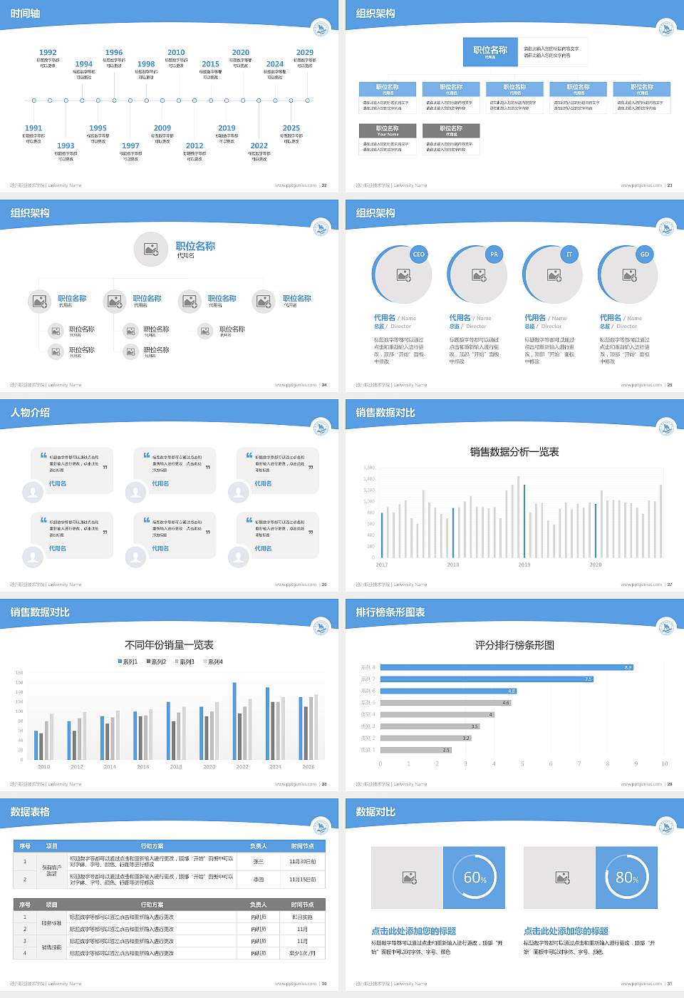 沧州职业技术学院学术汇报/学术交流研讨会通用PPT模板下载16:9格式幻灯片预览图4