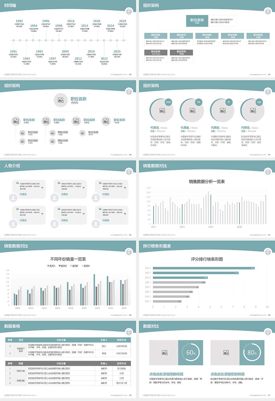 江西医学高等专科学校学术汇报/学术交流研讨会通用PPT模板下载16:9格式幻灯片预览图4