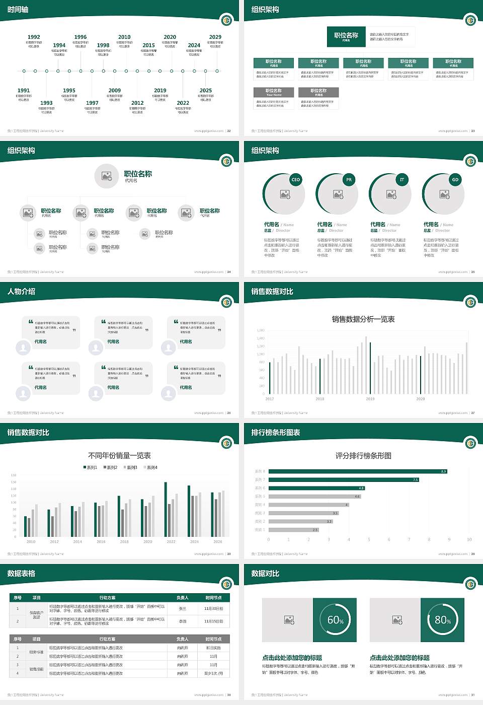 贵州工程应用技术学院学术汇报/学术交流研讨会通用PPT模板下载16:9格式幻灯片预览图4