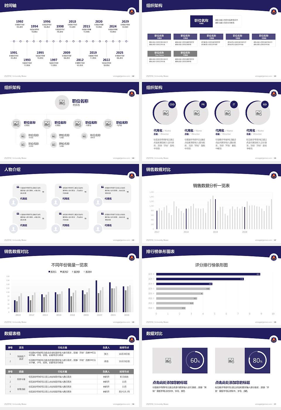武汉学院学术汇报/学术交流研讨会通用PPT模板下载16:9格式幻灯片预览图4